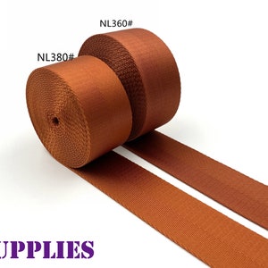 5 yards of 1 1/2 inch 38mm Orange  heavy weight Nylon webbing ribbon for belt bag purse strap sold by the yard