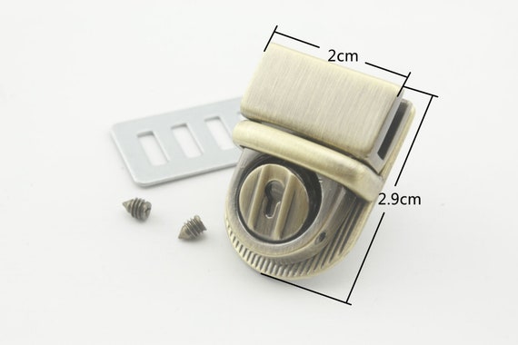 Tariff Free! 20mm x 29mm Press tongue thumb latch lock clutch purse handbag  Bag lock Anti bronze