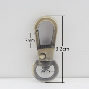 10pcs of 3/8inch 9mm Oval  Push Gate Snap swivel Hooks for handbag purse strap handles chains Nickel anti bronze goldbag clasp replacement