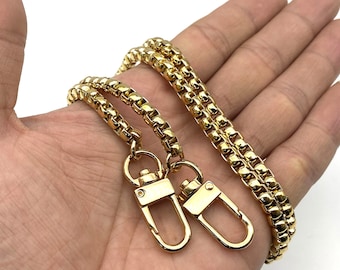 120cm 47 inch High quality shoulder cross body chain for bag wallet purse handbag Chain strap replacement  Gold ,light gold