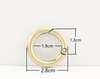 6pcs of 3/4 inch 19mm  spring open O ring push gate ring for purse making Light gold Anti bronze Nickel Gunmetal