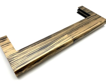 12,5 Zoll 32,5cm rechteckig Holz Tasche Geldbeutel Rahmen Lieferung Schwarz Mix Gold