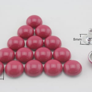 100 Sätze von 10mm Eisen Kuppel Nieten für Leder Puppe Geldbörse Tasche Schuhe Kleidung schwarz orange rot Marine blau Hot pink Kaffee