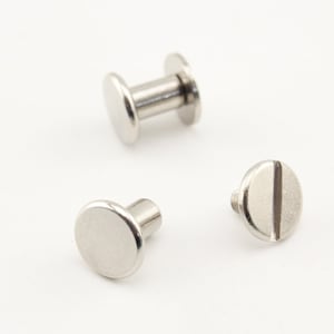 20 / 25 set di 9mm x 6mm Viti in ottone massiccio Chicago viti Concho rivetto in pelle elementi di fissaggio Nickel Anti bronzo