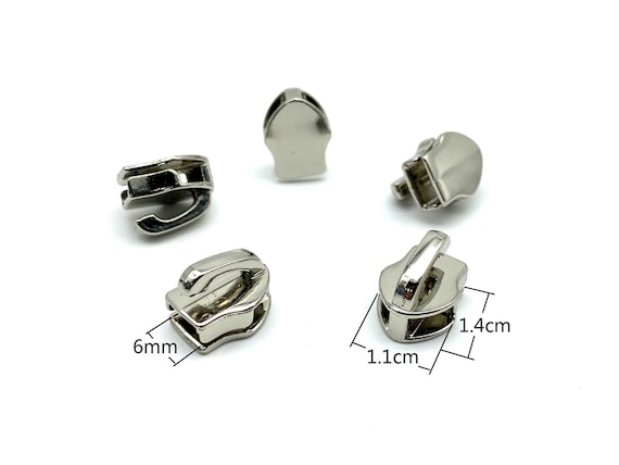 25pcs of Size 5 5mm Zinc Alloy Zipper Slider for Nylon or Metal Zipper  Replacement Repair Nickel Gold -  Sweden