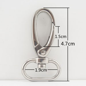 8pcs of 3/4 inch 19mm Oval Wide Push Gate Snap swivel Hooks for handbag purse strap handles Light gold Nickelbag clasp replacement