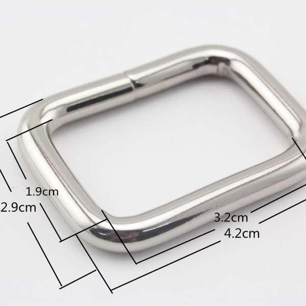 10pcs of 1.25 inch 32mm Iron rectangle ring buckle for bag purse handles strap connector Anti bronze Nickel Gold gunmetal