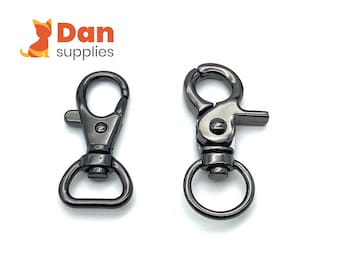 1/2 inch 12mm Gunmetal Bag Hook  Swivel snap Hook, Carabiner ,Clasp for Bag Strap and lanyard