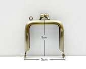 2 inch 5cm square coin bag purse pouch frame glue in hardware supply Anti bronze