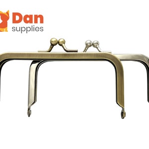 4 inch x 2 inch 10.5cm rectangle coin bag purse pouch frame glue in  hardware supply  Anti bronze Nickel