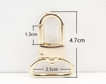 6pcs of 1 inch 25mm  push gate swivel snap clasp hook for purse bag lanyard dog collar chain making / replacement Anti bronze Nickel Gold