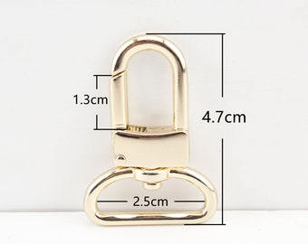 6 Stück 1 Zoll 25mm Push Gate Schwenk Karabinerhaken für Geldbörse Tasche Schlüsselband Hundehalsband Herstellung / Ersatz Anti bronze Nickel Gold