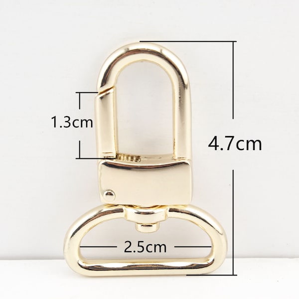 6pcs of 1 inch 25mm  push gate swivel snap clasp hook for purse bag lanyard dog collar chain making / replacement Anti bronze Nickel Gold