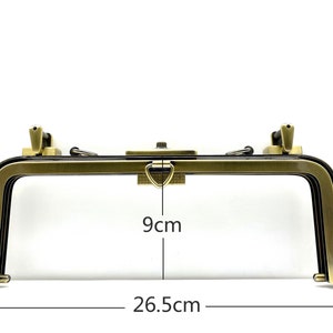 10 1/2 inch 26.5cm Vintage doctor Bag frame purse frame for bag making Anti bronze image 2