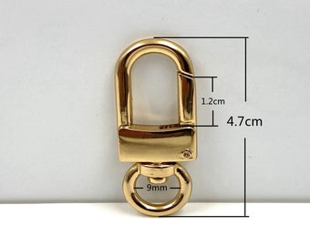 8pcs of 3/8 inch 10mm  push gate swivel snap clasp hook for purse bag lanyard dog collar chain making  replacement Gold