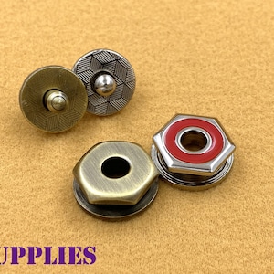 17mm special hexagonal magnetic snap fastener  leather closures magnetic snaps clasps for wallet bracelet purse clutch leather work