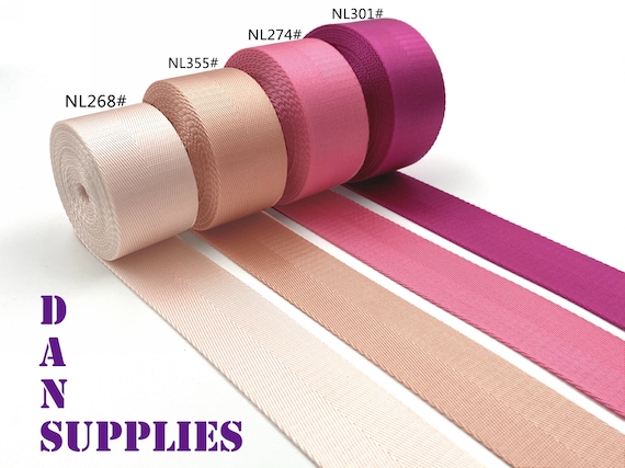 Pink Nylon Webbing, Heavy Weight, 1.5 inch, 5 Yards