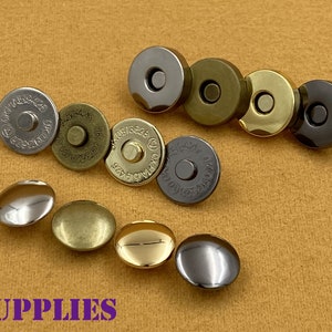 20 Sets of 14mm Round Magnetic Snap Leather Closures Magnetic