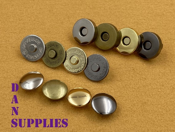 20 Sets Golden Color ,Magnetic Button Clasp Snaps 14mm, for Purse Magnetic  Clasp for Bag Closure Magnetic snap Button Replacement Set. Great for