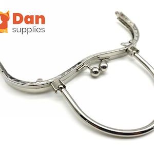 7 3/4 inch 19,5 cm Naai tas portemonnee frame gesp met handvat hardware Portemonnee maken leveringen Nikkel