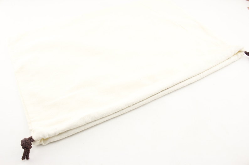 2pcs of 9 1/2 inch x 13 inch 24cm x 33cm beige blank cotton dust bag for handbag purse backpack image 2