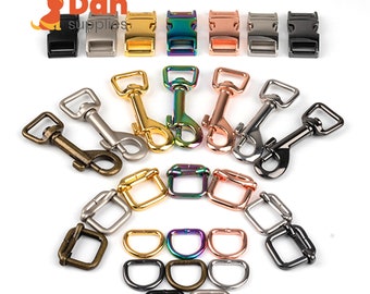 High quality ! Swivel hook ,buckle , D ring kit for Pet Dog collar leash hardware kit personalized making