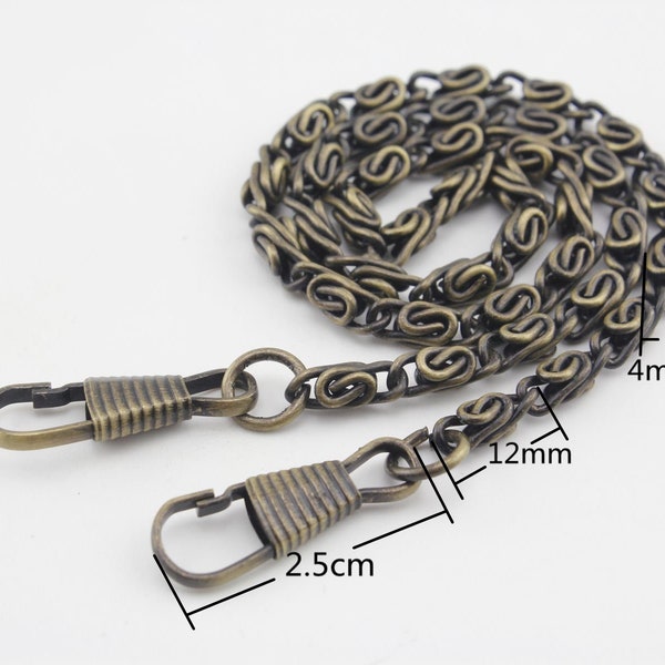 40Cm  short  purse chain for bag wallet purse handbags clutch Chain strap with clip replacement hardware Nickel Gunmetal Anti brass Gold