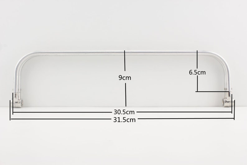 12 pouces 30cm Nickel aluminium Tubular Internal Hinge Doctor Bag Frame Frame Cadre Cadre Cadre pour sac sac matériel de fabrication de fournitures image 1