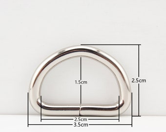 12 Iron D Rings 1 inch (25mm) for Bags & Purses
