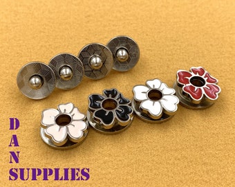 17mm quick release  flower magnetic snap fastener leather closures magnetic clip
