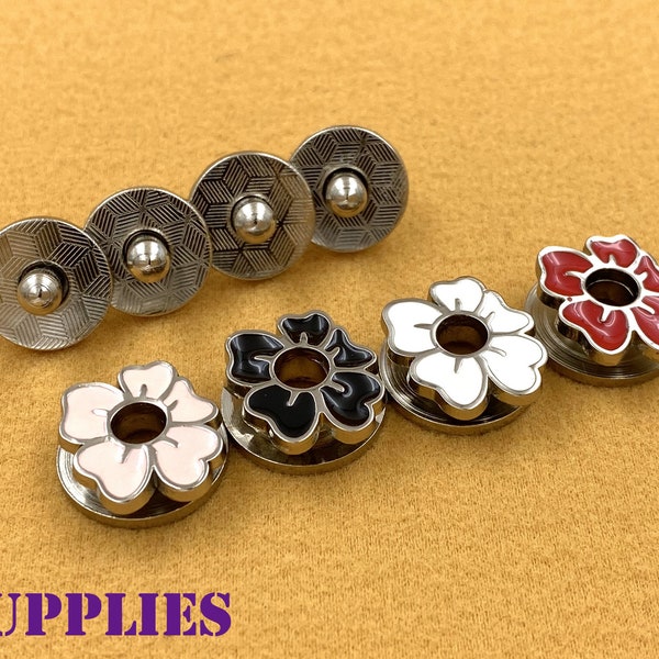 17mm special flower magnetic snap leather closures magnetic snaps fastener clasps