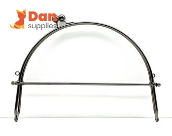 9 1/4 inch 23.5cm metal wire bag purse handle frame Gunmetal