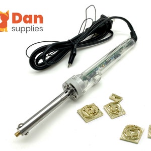 Custom Hot foil Stamping Machine leather wood branding iron temperature control with brass stamp 220V / 110V