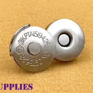 20 sets of 18mm half  cover magnetic snap leather closures magnetic snaps clasps for purse bag clutch wallet Nickel
