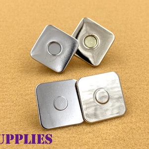 20 sets of 18mm Thin square magnetic snap leather closures magnetic snaps clasps for purse bag clutch wallet