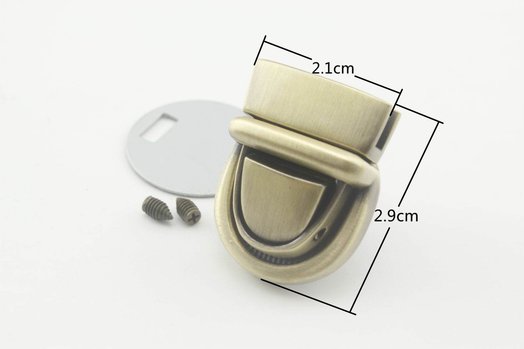 Wallet Latch 21mm X 29mm Press Tongue Thumb Latch Wallet Lock for Clutch Purse ...