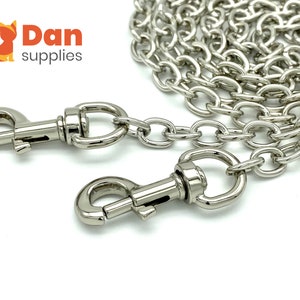 Tariff Free !120cm 47 inch (8mmx11mm) shoulder cross body chain for bag wallet purse handbag Chain strap with clip replacement  Nickel