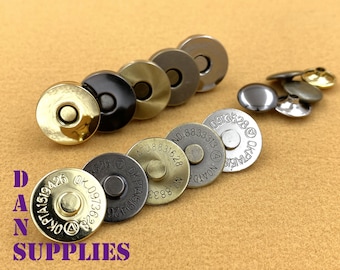 20 sets of 18mm Rivet magnetic snap leather closures magnetic snaps clasps for purse bag clutch wallet Gold/Nickel/Gunmetal/ Anti bronze