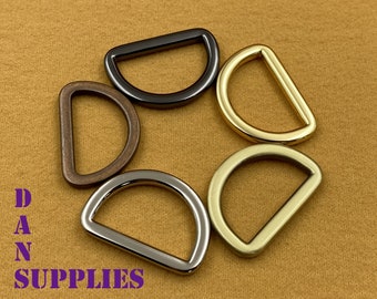 10pcs of 1 inch 25mm Zinc alloy Bag purse D rings buckles Anti bronze Gold Nickel Gunmetal