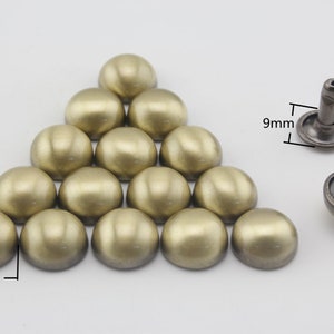 30 Sätze von 9mm Doppelkappe solide Messing Kuppel Nieten für Leder Puppe Geldbörse Tasche Schuhe Kleidung Anti Bronze