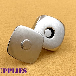 20 sets of 18mm square magnetic snap leather closures magnetic snaps clasps for purse bag clutch wallet