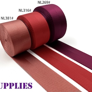 Tariff Free !5 yards of 1 1/4 inch 32mm Red heavy weight Nylon webbing ribbon for belt bag purse strap key fob sold by the yard