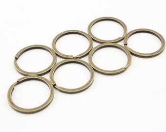 25 sets of  30mm anti brass Key rings