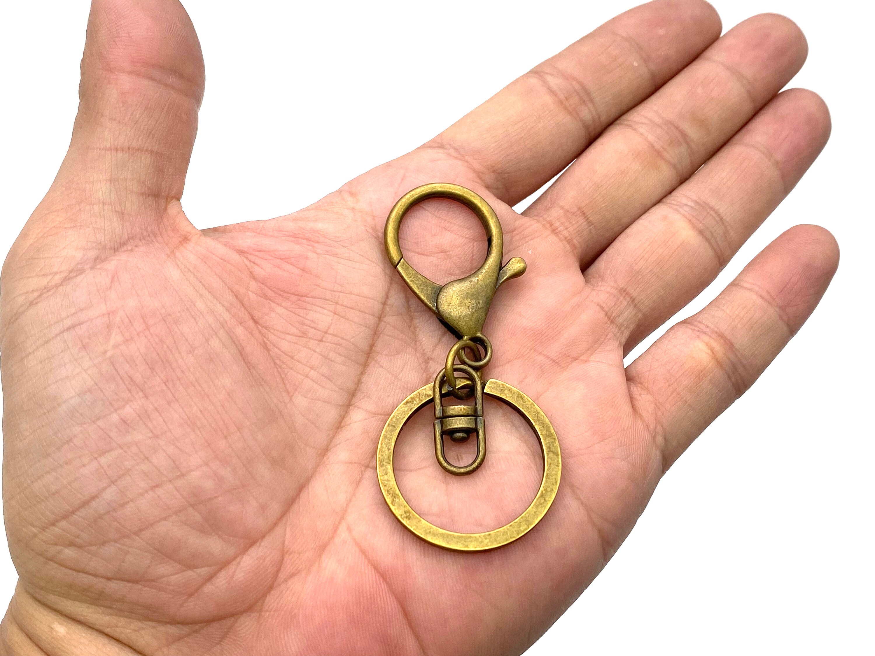 6pcs of Lobster Claw Snap Clasp With Key Ring Charms Attach Key