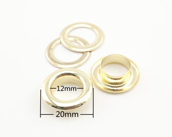 40 sets of 12mm (inner size ) stainless brass washable eyelets grommets  for leather purse shoe paper Anti bronze Nickel Gunmetal gold