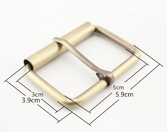 6pcs von 2 Zoll 50mm Eisen Roller Pin Gürtel Riemen Schnalle für Tasche Geldbörse machen Hardware Anti Bronze