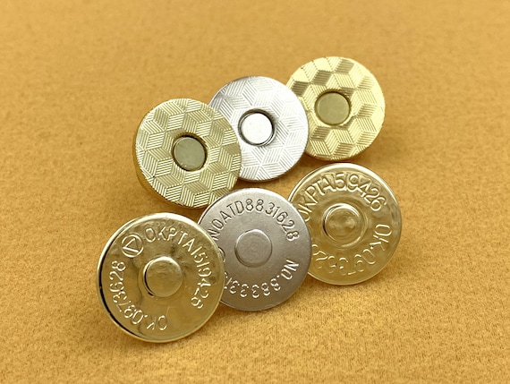 20 Set 18mm Magnetic Buttons Sewing Buttons Magnetic Fastener Press Studs  Round Buttons for Bags Clothes - Silver