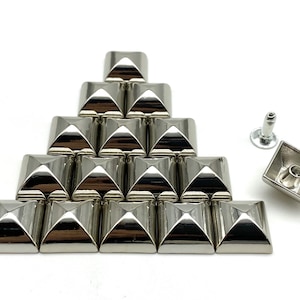100 Remaches para Ropa Decorativos Pirámide Tachuelas 12mm