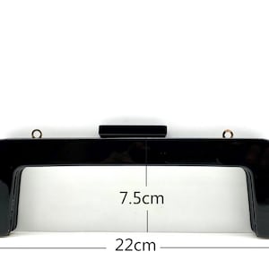 6 color 8 3/4 inch 22cm rectangle screw in Acrylic resin bag purse frame Tortoise Black blue white orange image 6