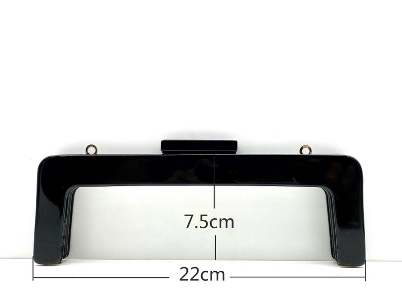 6 color 8 3/4 inch 22cm rectangle screw in Acrylic resin bag purse frame Tortoise Black blue white orange image 6